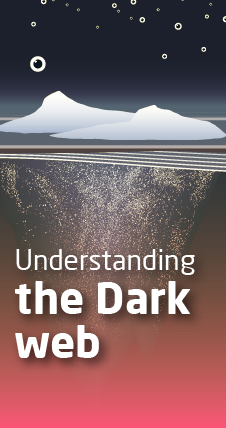 The following text is written Understanding the dark web.