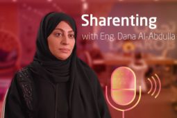Profile picture of the engineer Dana Al-Abdulla Ali and next to her the word Sharenting.